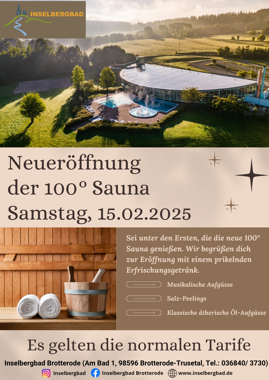 Plakat mit Informationen zur Eröffnung