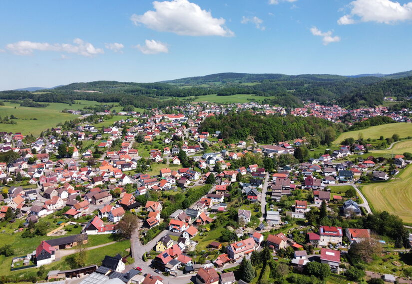 Ortsansicht von Trusen, einem Ortsteil von Brotterode-Trusetal