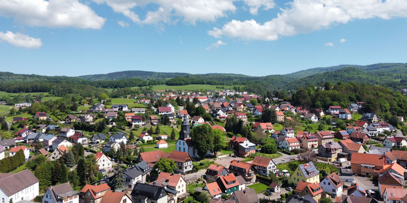 Ortsansicht von Trusen, einem Ortsteil von Brotterode-Trusetal