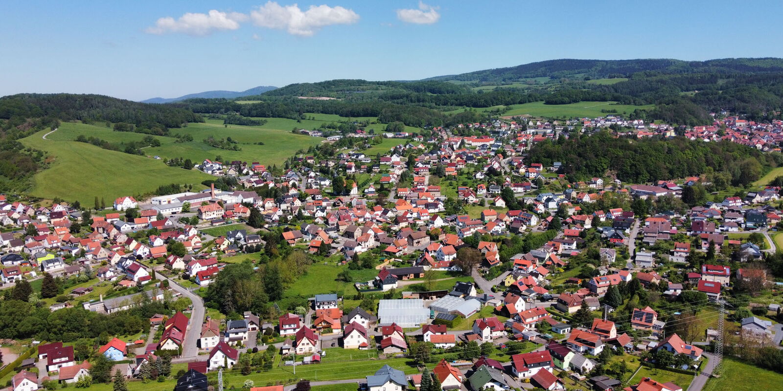 Ortsansicht von Trusen, einem Ortsteil von Brotterode-Trusetal