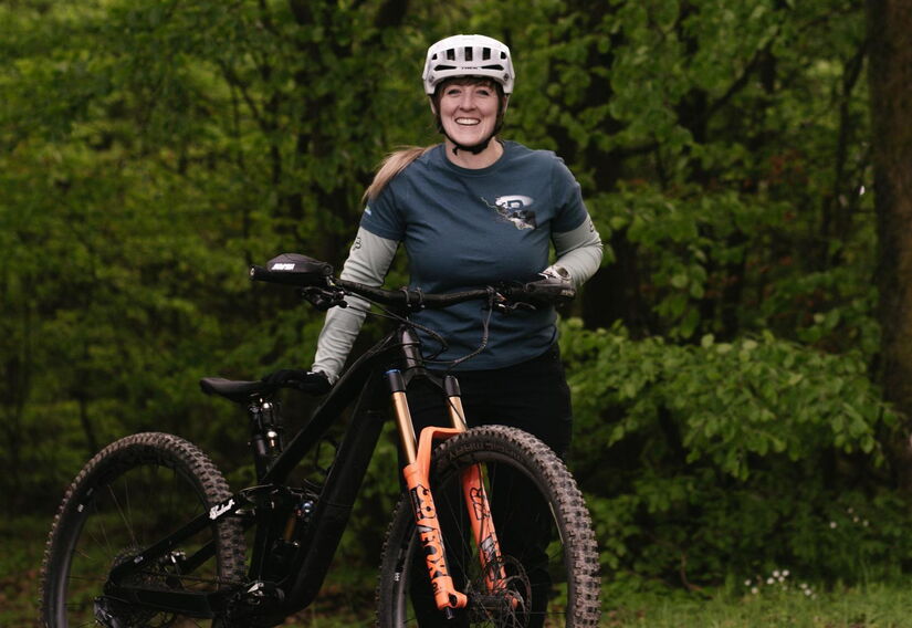 Mountenbikerin Sarah Amschler ist Wegpatin der Trailrunde