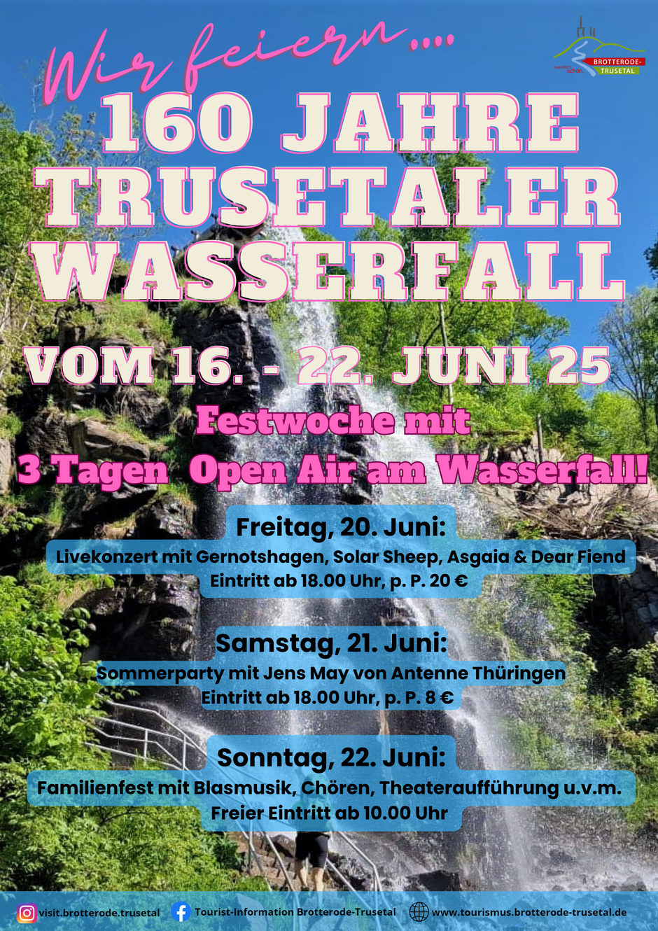 Plakat mit Informationen zum Fest